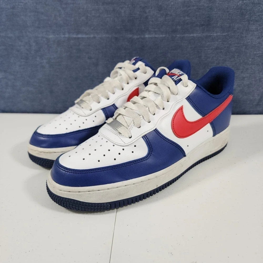 Nike Air Force 1 07' USA CZ9164-100 Red, White & Blue Mens Size 8 Sneakers Shoes - Picture 3 of 9
